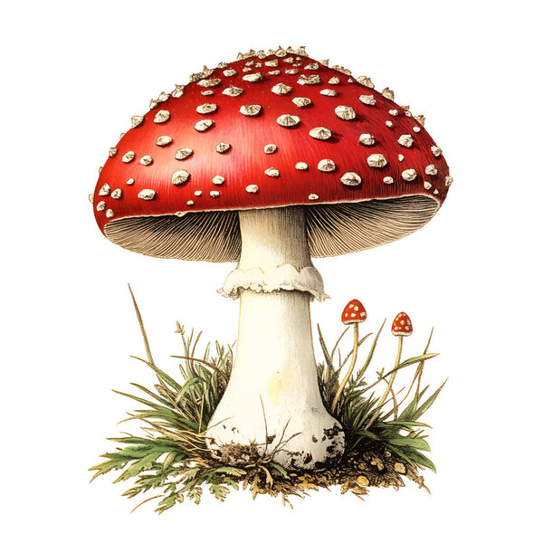 Fly agaric is a colorful forest menace. The classic fly agaric is a poisonous mushroom, with a massive white stem with a distinctive ring and a bright red cap covered in white warts.