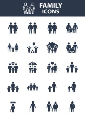 Aile simgeleri, insanlar, ebeveynler