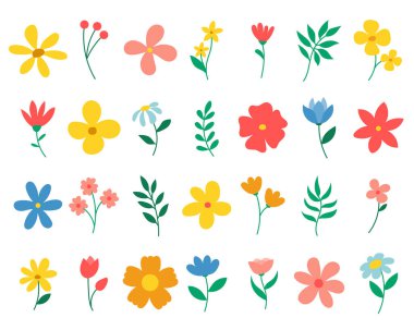 Çiçek seti, bahar çiçeği.