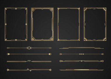 Sanat deco biçiminde geometrik sınır