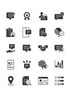 Anket simgeleri, geri bildirim, görüş, gözden geçirme