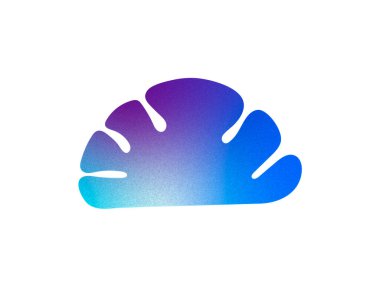 Renkli Grainy Gradient Tuhafiyeci Vahşi Freeform Shape. Mavi ve Mor Gradyan .