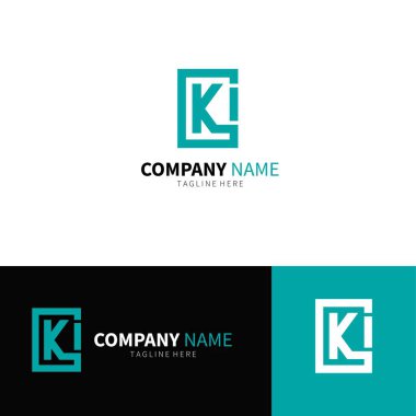 Harf KI Logo Tasarım Şablonu