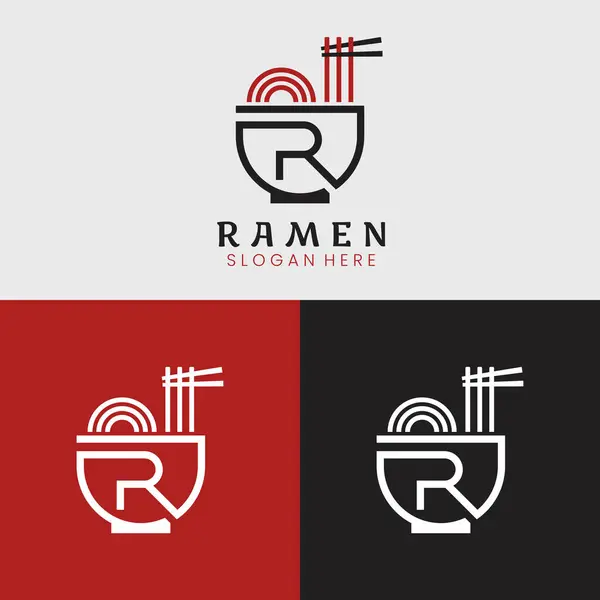 Vektör Grafik Tasarımı, Harf R Logosu, Ramen Logosu Tasarımı