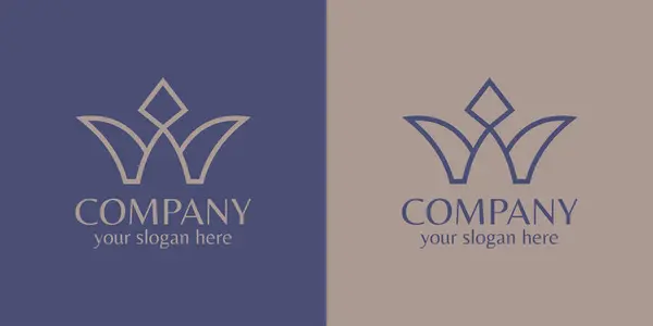 W harfi logo tasarım şablonu