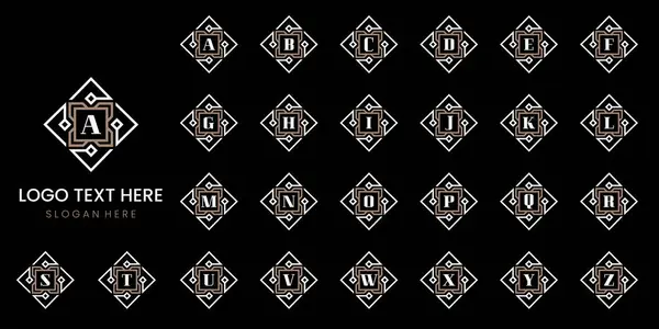 A 'dan Z' ye süslemeli çizgi logosu tasarımı