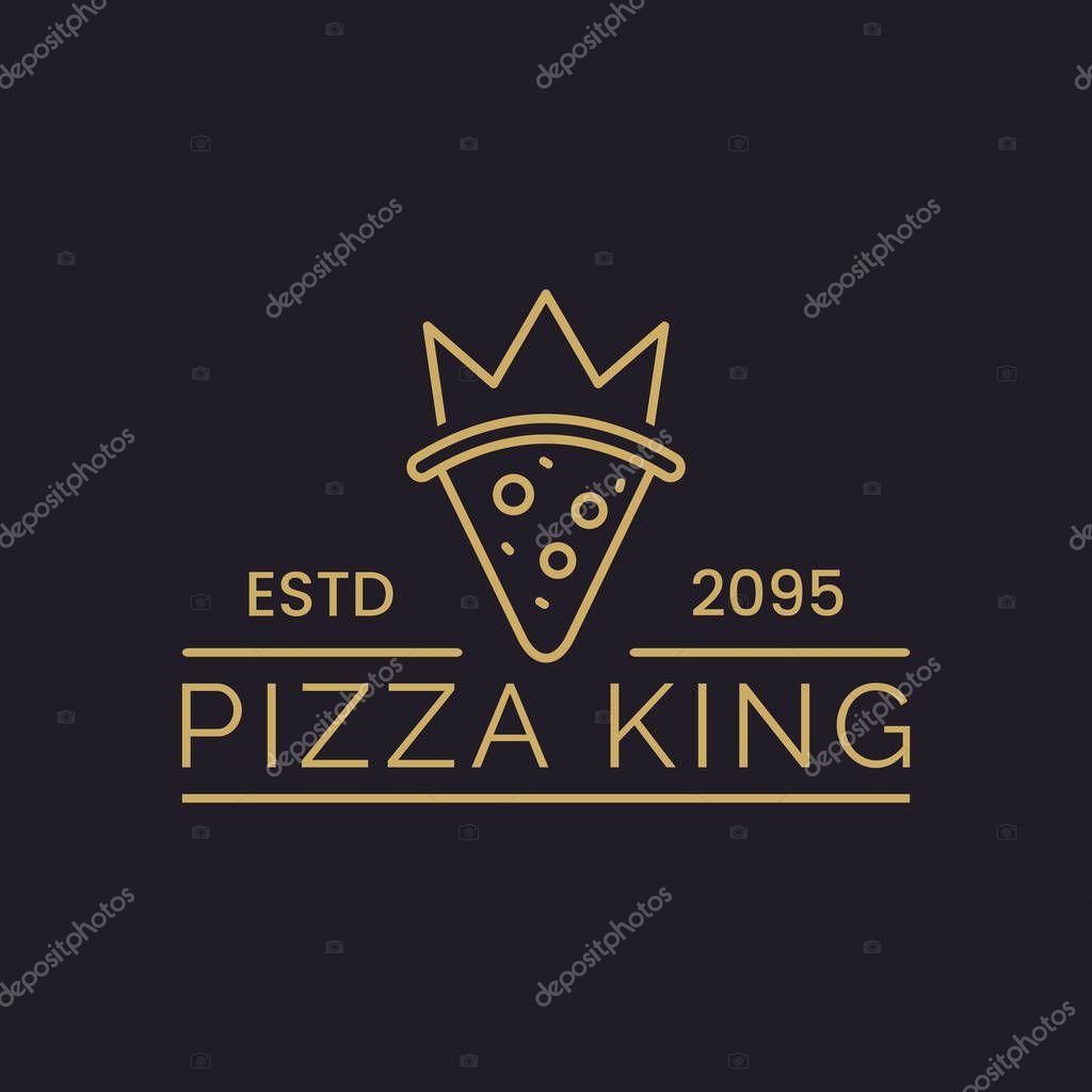 Pizza King Logo for, Fast Food Restaurant Logo Design Inspiration