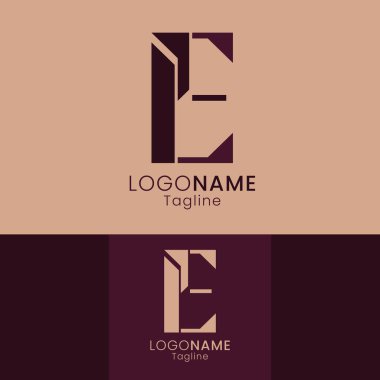 E Harfi Logo Simgesi Şablonu Her İş İçin Harika