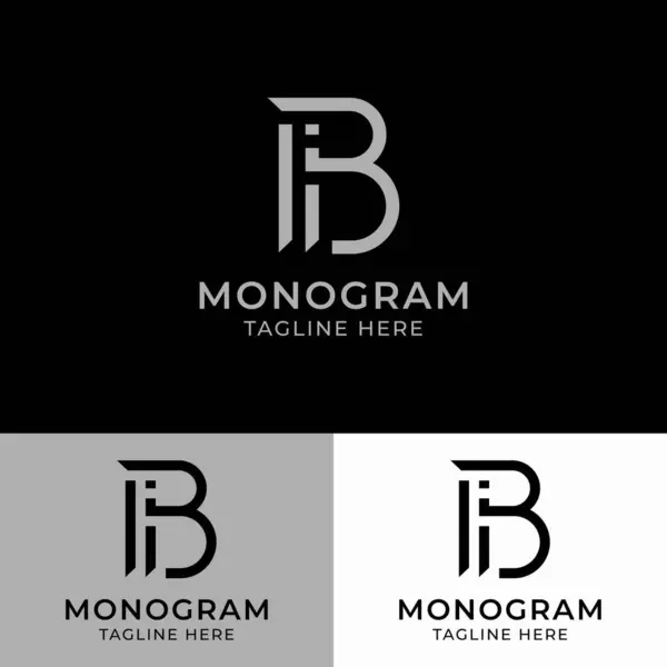 Mektup B logo tasarım şablonu