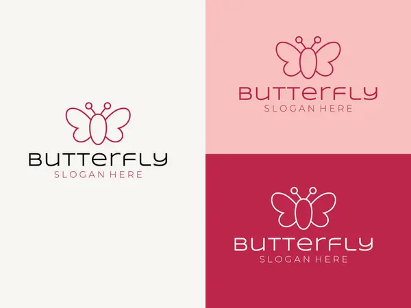 Yaratıcı soyut kelebek logosu tasarımı