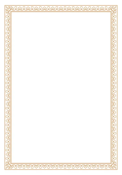 Beautiful Vintage Invitation Frame Frame Documents Forms Diplomas — Stock Vector