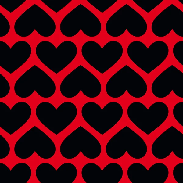 Motif Avec Des Cœurs Sur Fond Rouge Arrière Plan Pour — Image vectorielle