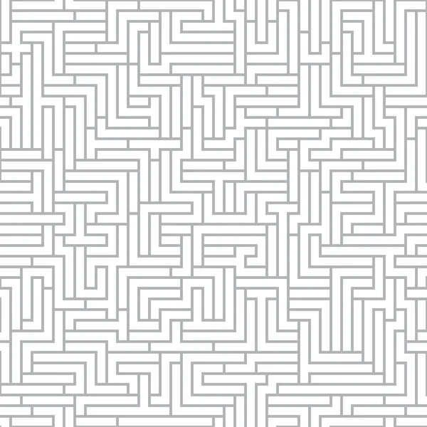 Düzensiz çizgileri olan geometrik desen. Beyaz arkaplandaki vektör soyut arkaplanı. Vektör çizim labirenti.