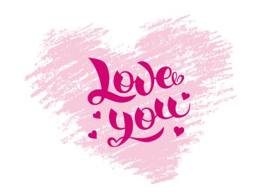 Pastel harflerle çizilmiş bir kalbe seni seviyorum..