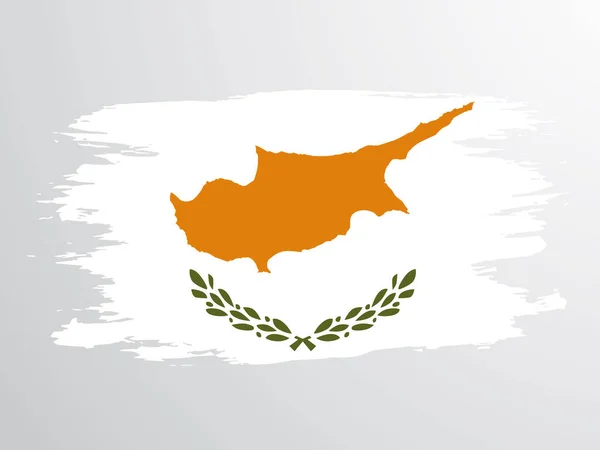 Kıbrıs bayrağı. Kıbrıs bayrağı fırçayla boyanmış.