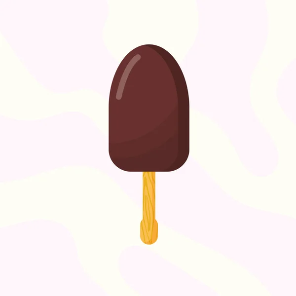 Chocolate Ice Cream Stick — Stock Vector