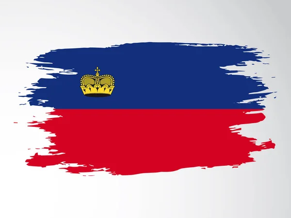 Bandera Vectorial Liechtenstein Dibujada Con Pincel Bandera Vectorial Liechtenstein — Archivo Imágenes Vectoriales