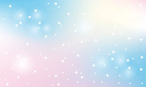ピンクのグラデーションと星のベクトル背景 星のあるパステルカラーのかわいい魔法の背景 — ストックベクタ