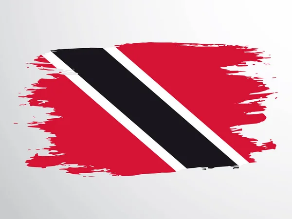 stock vector Flag of Trinidad and Tobago painted with a brush. Vector flag of Trinidad and Tobago.