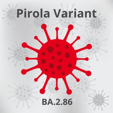 Pirola Coronavirus 'un yeni bir mutasyonu. Coronavirus posteri.