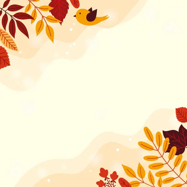 Sonbahar yapraklı arka plan. Sonbahar dekoratif yapraklı çerçeve