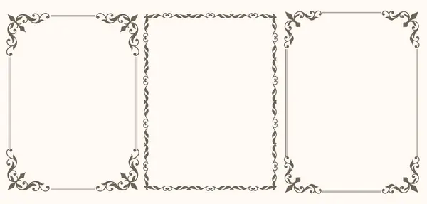 Sertifika çerçeveleri ve sınırları. Sertifika, düğün davetiyesi, antet, menü için klasik çerçeveler.