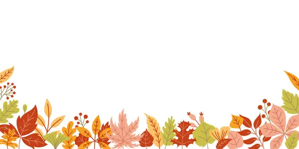 Yaprak yatay pankarttır. Sonbahar arkaplanı. Sonbahar için dekorasyon, Şükran Günü ve Hasat Günü tasarımı.