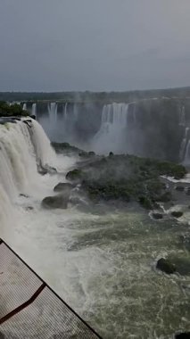 Brezilya 'daki Iguazu Şelalesi' nin fotoğrafı. Yüksek kaliteli video
