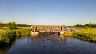 Top view of the boulevards in Suprasl 