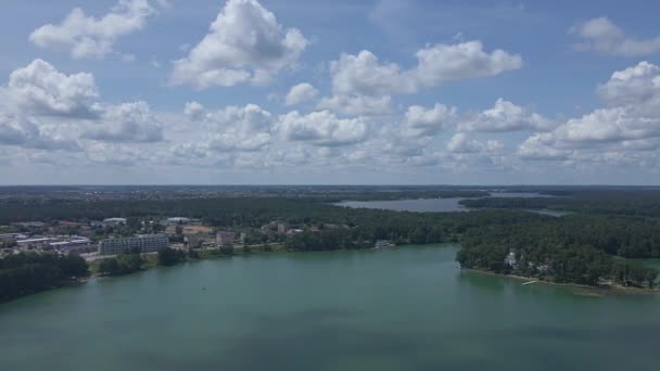 Pohled Shora Jezera Augustově Spojené Zámky Létě Slunečný Den — Stock video