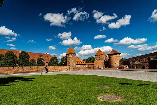 View Teutonic Castle Malbork Summer Sunny Day — Stock Photo, Image