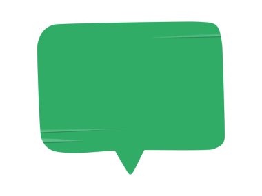 Kolaj tarzında konuşma balonu. Vektör illüstrasyonu