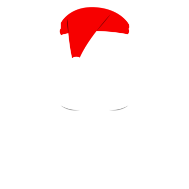 Noel Baba kırmızı şapkalı, beyaz bıyıklı ve sakallı. Noel 'in düz elemanları. Şeffaf arkaplan üzerine resim