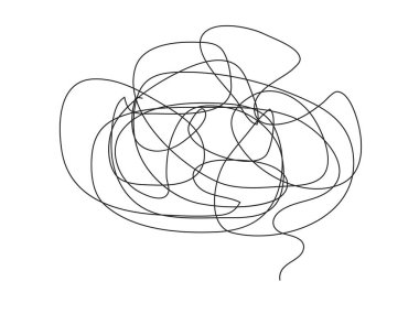 Konuşma balonu şeklinde el yazısı karalama. Vektör illüstrasyonu beyaz arkaplanda izole edildi