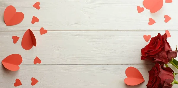 Fondo Del Día San Valentín Con Corazones — Foto de Stock