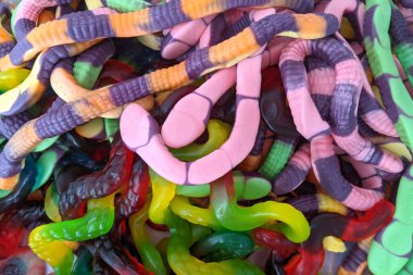 Lezzetli parlak renkli tatlı jöle şekerlemeleri