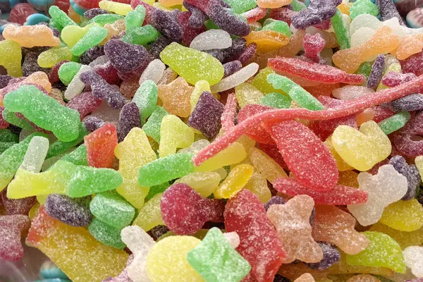 Delicious Bright Colored Sweet Jelly Candies — Stock Photo, Image