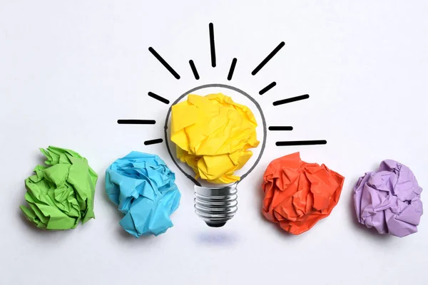 Ideia Criativa Novos Conceitos Ideia Inovação Solução — Fotografia de Stock