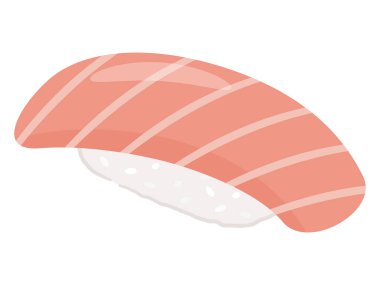 Ton balıklı suşinin vektör çizimi