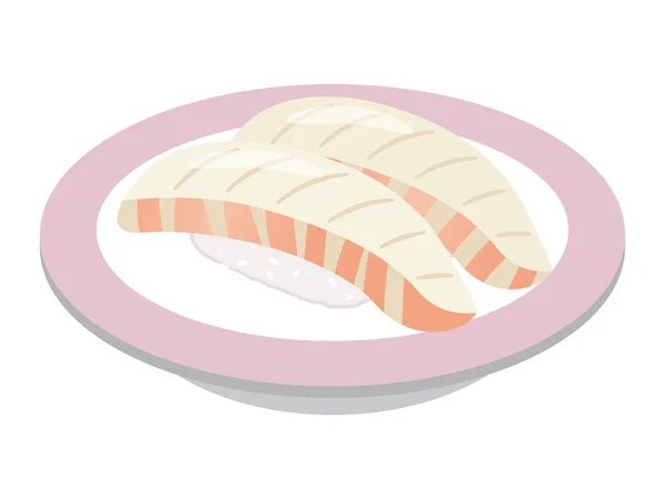 Vektor Illustration Havsbraxen Sushi — Stock vektor