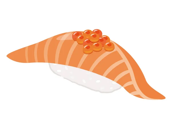 Vektor Ilustrasi Sushi Salmon - Stok Vektor