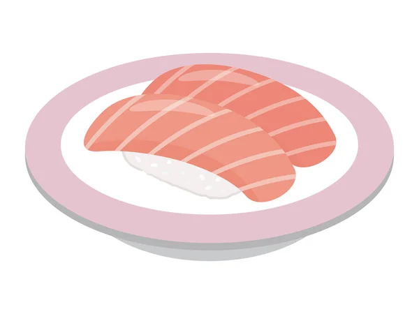 Vektorová Ilustrace Tuňákového Sushi — Stockový vektor