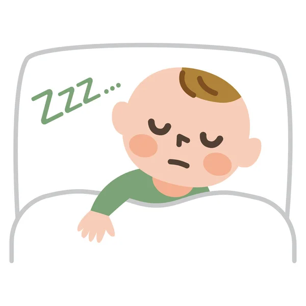 昼寝をしている赤ん坊のイラスト — ストックベクタ
