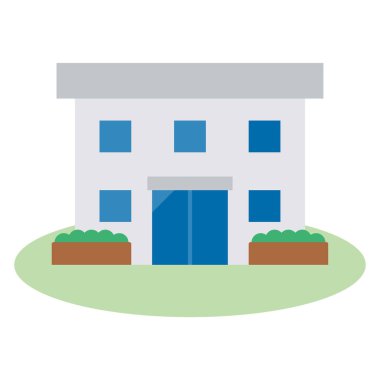 Vector illustration of a simple building