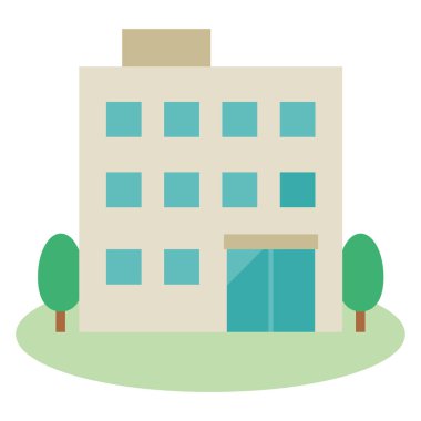 Vector illustration of a simple building