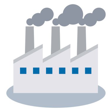 Bir fabrikanın basit vektör çizimi