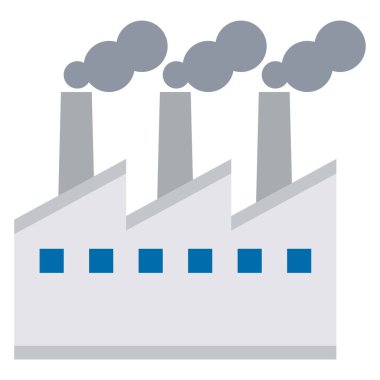 Bir fabrikanın basit vektör çizimi