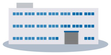 Bir fabrikanın basit vektör çizimi