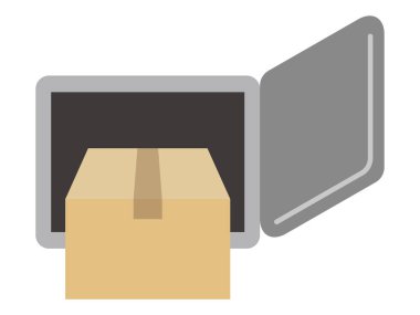 Teslimat kutusunun vektör illüstrasyonu
