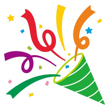 Şirin parti krakerlerinin vektör çizimi